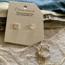 Load image into Gallery viewer, BAROQUE DETAIL STUD EARRINGS &amp; EAR CUFF DUO SET IN RECYCLED SILVER