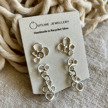 Load image into Gallery viewer, SEAFOAM SILVER STUD AND DROP EARRINGS DUO SETS