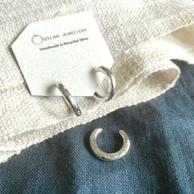 Load image into Gallery viewer, SMALL CHUNKY SILVER HOOP EARRINGS &amp; CUFF