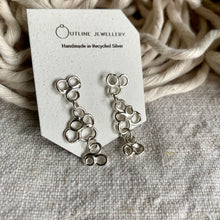 Load image into Gallery viewer, SEAFOAM SILVER DROP EARRINGS