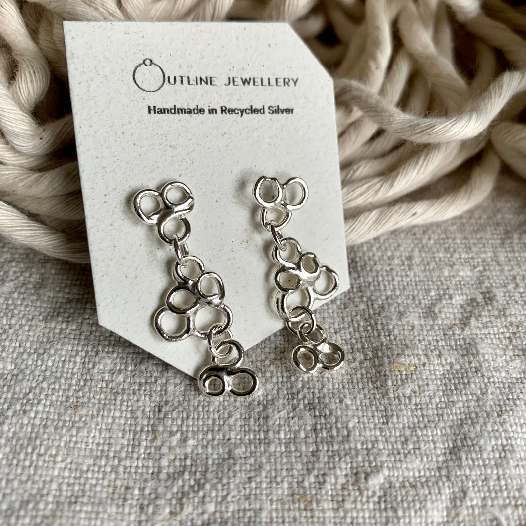 SEAFOAM SILVER DROP EARRINGS