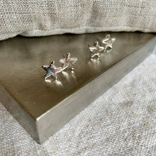 Load image into Gallery viewer, RUSTIC SILVER STAR STUD EARRINGS