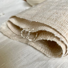 Load image into Gallery viewer, SMALL TANGLE TWIST SILVER HOOP EARRINGS