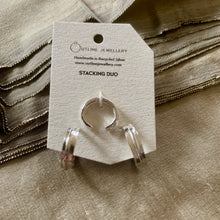 Load image into Gallery viewer, ORGANIC RIDGED HOOP EARRING AND MATCHING MID EAR CUFF DUO SET