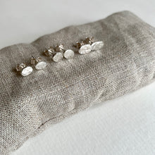 Load image into Gallery viewer, PEBBLE HAMMERED FINISH SILVER STUD EARRINGS