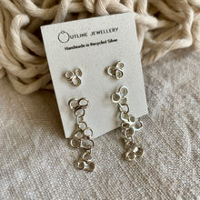 Load image into Gallery viewer, SEAFOAM SILVER STUD AND DROP EARRINGS DUO SETS