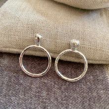 Load image into Gallery viewer, Textured Droplet Ring in Recycled sterling silver